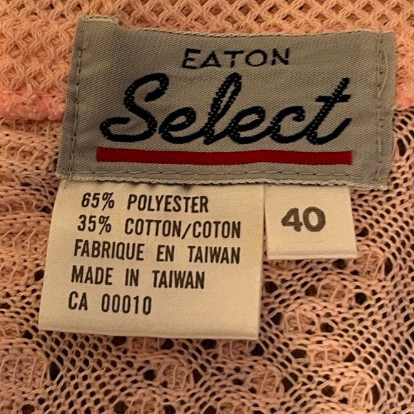 Vintage Pink Knit Cardigan – Eaton Select – Size 40 - Picture 2 of 8